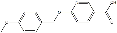 6-[(4-methoxyphenyl)methoxy]pyridine-3-carboxylic acid Struktur