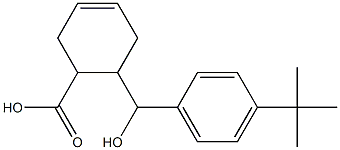 6-[(4-tert-butylphenyl)(hydroxy)methyl]cyclohex-3-ene-1-carboxylic acid Struktur