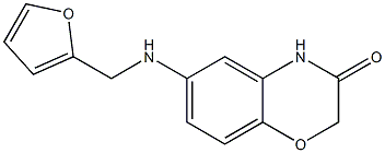 6-[(furan-2-ylmethyl)amino]-3,4-dihydro-2H-1,4-benzoxazin-3-one Struktur