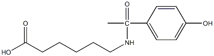 6-[1-(4-hydroxyphenyl)acetamido]hexanoic acid Struktur