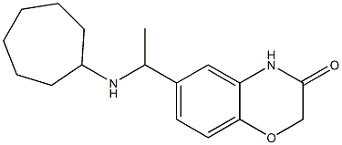 6-[1-(cycloheptylamino)ethyl]-3,4-dihydro-2H-1,4-benzoxazin-3-one Struktur