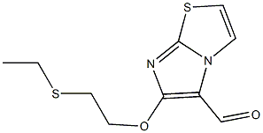 6-[2-(ethylthio)ethoxy]imidazo[2,1-b][1,3]thiazole-5-carbaldehyde Struktur