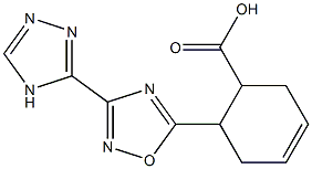 6-[3-(4H-1,2,4-triazol-3-yl)-1,2,4-oxadiazol-5-yl]cyclohex-3-ene-1-carboxylic acid Struktur