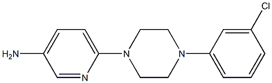 6-[4-(3-chlorophenyl)piperazin-1-yl]pyridin-3-amine Struktur