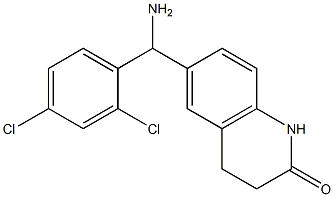 6-[amino(2,4-dichlorophenyl)methyl]-1,2,3,4-tetrahydroquinolin-2-one Struktur