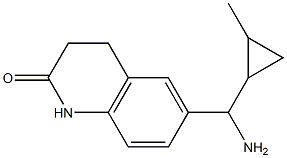 6-[amino(2-methylcyclopropyl)methyl]-1,2,3,4-tetrahydroquinolin-2-one Struktur