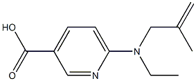 6-[ethyl(2-methylprop-2-en-1-yl)amino]pyridine-3-carboxylic acid Struktur