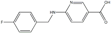 6-{[(4-fluorophenyl)methyl]amino}pyridine-3-carboxylic acid Struktur