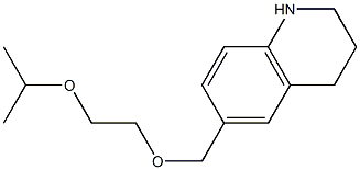 6-{[2-(propan-2-yloxy)ethoxy]methyl}-1,2,3,4-tetrahydroquinoline Struktur