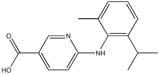 6-{[2-methyl-6-(propan-2-yl)phenyl]amino}pyridine-3-carboxylic acid Struktur