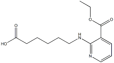 6-{[3-(ethoxycarbonyl)pyridin-2-yl]amino}hexanoic acid Struktur