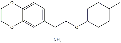 6-{1-amino-2-[(4-methylcyclohexyl)oxy]ethyl}-2,3-dihydro-1,4-benzodioxine Struktur