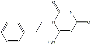 6-amino-1-(2-phenylethyl)-1,2,3,4-tetrahydropyrimidine-2,4-dione Struktur