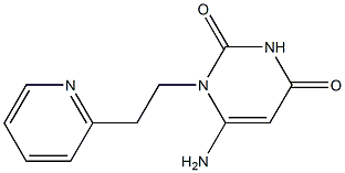 6-amino-1-[2-(pyridin-2-yl)ethyl]-1,2,3,4-tetrahydropyrimidine-2,4-dione Struktur