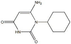 6-amino-1-cyclohexyl-1,2,3,4-tetrahydropyrimidine-2,4-dione Struktur