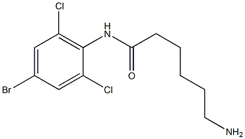 6-amino-N-(4-bromo-2,6-dichlorophenyl)hexanamide Struktur