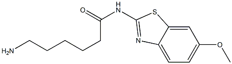 6-amino-N-(6-methoxy-1,3-benzothiazol-2-yl)hexanamide Struktur