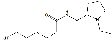 6-amino-N-[(1-ethylpyrrolidin-2-yl)methyl]hexanamide Struktur