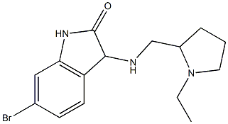 6-bromo-3-{[(1-ethylpyrrolidin-2-yl)methyl]amino}-2,3-dihydro-1H-indol-2-one Struktur