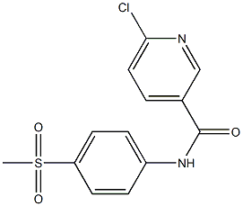 6-chloro-N-(4-methanesulfonylphenyl)pyridine-3-carboxamide Struktur