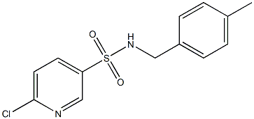 6-chloro-N-[(4-methylphenyl)methyl]pyridine-3-sulfonamide Struktur