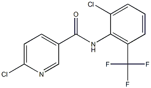 6-chloro-N-[2-chloro-6-(trifluoromethyl)phenyl]pyridine-3-carboxamide Struktur