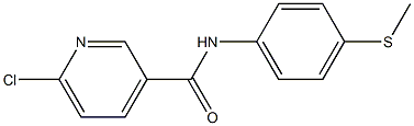 6-chloro-N-[4-(methylsulfanyl)phenyl]pyridine-3-carboxamide Struktur