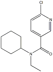 6-chloro-N-cyclohexyl-N-ethylpyridine-3-carboxamide Struktur