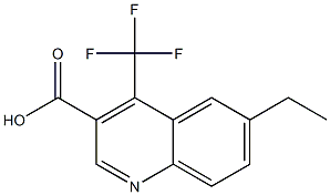 6-ethyl-4-(trifluoromethyl)quinoline-3-carboxylic acid Struktur