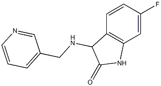 6-fluoro-3-[(pyridin-3-ylmethyl)amino]-2,3-dihydro-1H-indol-2-one Struktur