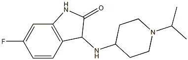 6-fluoro-3-{[1-(propan-2-yl)piperidin-4-yl]amino}-2,3-dihydro-1H-indol-2-one Struktur