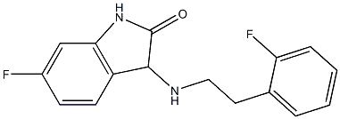 6-fluoro-3-{[2-(2-fluorophenyl)ethyl]amino}-2,3-dihydro-1H-indol-2-one Struktur