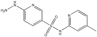 6-hydrazinyl-N-(4-methylpyridin-2-yl)pyridine-3-sulfonamide Struktur