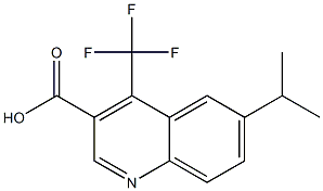 6-isopropyl-4-(trifluoromethyl)quinoline-3-carboxylic acid Struktur