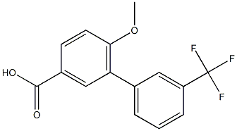 6-methoxy-3'-(trifluoromethyl)-1,1'-biphenyl-3-carboxylic acid Struktur