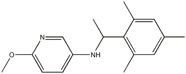 6-methoxy-N-[1-(2,4,6-trimethylphenyl)ethyl]pyridin-3-amine Struktur