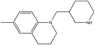 6-methyl-1-(piperidin-3-ylmethyl)-1,2,3,4-tetrahydroquinoline Struktur