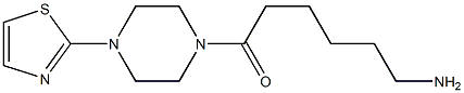 6-oxo-6-[4-(1,3-thiazol-2-yl)piperazin-1-yl]hexan-1-amine Struktur