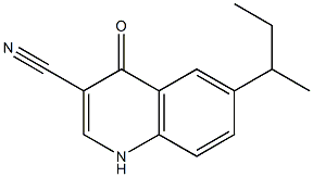 6-sec-butyl-4-oxo-1,4-dihydroquinoline-3-carbonitrile Struktur