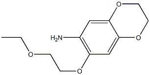 7-(2-ethoxyethoxy)-2,3-dihydro-1,4-benzodioxin-6-amine Struktur