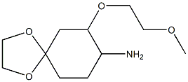 7-(2-methoxyethoxy)-1,4-dioxaspiro[4.5]decan-8-amine Struktur