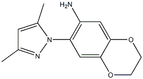 7-(3,5-dimethyl-1H-pyrazol-1-yl)-2,3-dihydro-1,4-benzodioxin-6-amine Struktur