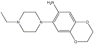 7-(4-ethylpiperazin-1-yl)-2,3-dihydro-1,4-benzodioxin-6-amine Struktur