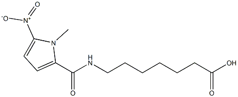 7-[(1-methyl-5-nitro-1H-pyrrol-2-yl)formamido]heptanoic acid Struktur