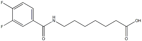 7-[(3,4-difluorobenzoyl)amino]heptanoic acid Struktur