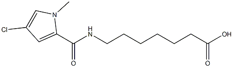 7-[(4-chloro-1-methyl-1H-pyrrol-2-yl)formamido]heptanoic acid Struktur