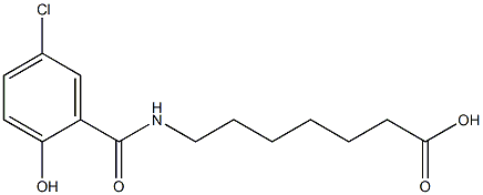 7-[(5-chloro-2-hydroxyphenyl)formamido]heptanoic acid Struktur