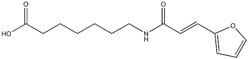 7-{[(2E)-3-(2-furyl)prop-2-enoyl]amino}heptanoic acid Struktur