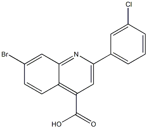 7-bromo-2-(3-chlorophenyl)quinoline-4-carboxylic acid Struktur