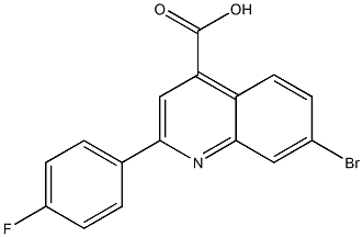 7-bromo-2-(4-fluorophenyl)quinoline-4-carboxylic acid Struktur